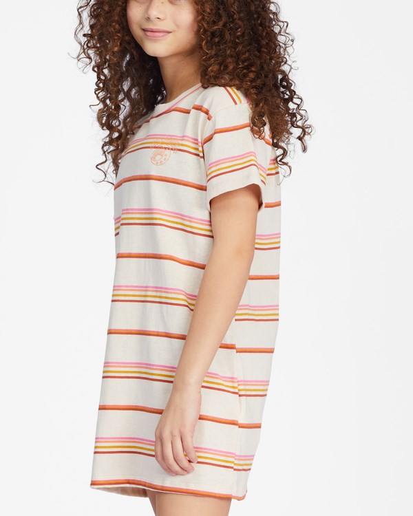 Billabong Keep It Beachy T-Shirt Dress Pink Skies | IYXCG9405