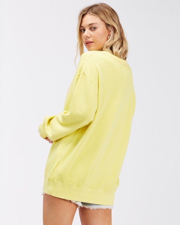 Billabong Kissed By The Sun Crewneck Sweatshirt Citron | NIPUW3109