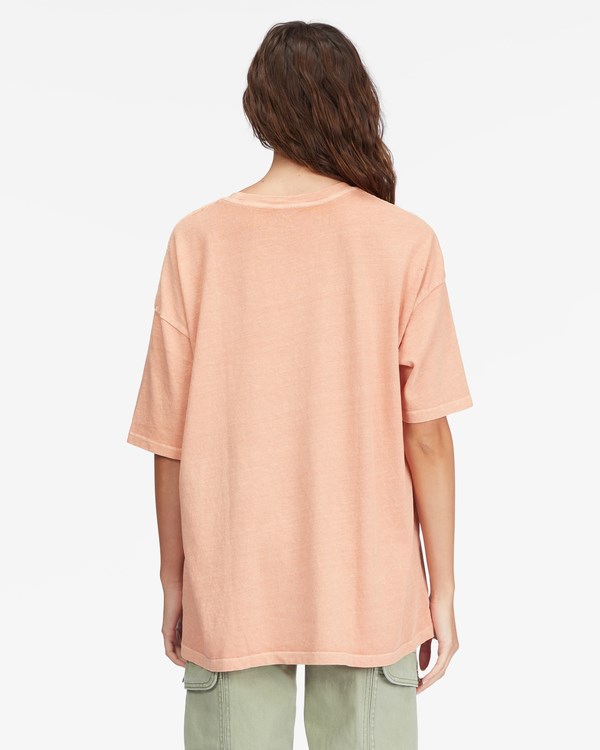 Billabong Land Of Milk And Honey Boyfriend T-Shirt Stone Rose | ZHXGO9458