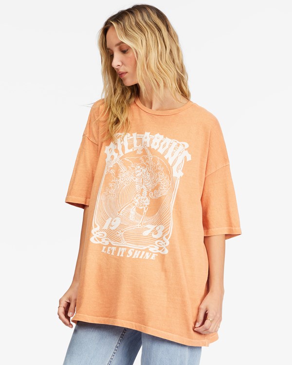 Billabong Let It Shine Boyfriend T-Shirt Ginger | IMZJL2816