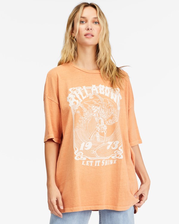 Billabong Let It Shine Boyfriend T-Shirt Ginger | IMZJL2816