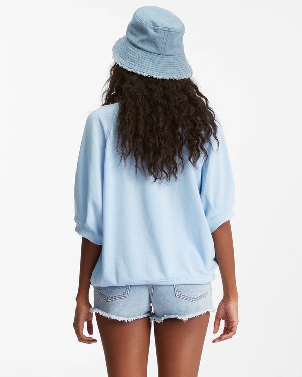 Billabong Lost Coast Pullover Sweatshirt Blue Skies | QEUBF2786