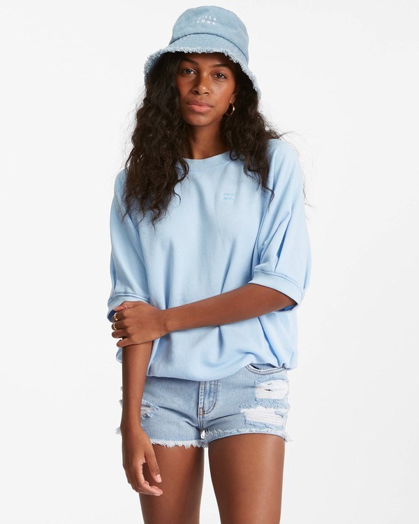 Billabong Lost Coast Pullover Sweatshirt Blue Skies | QEUBF2786