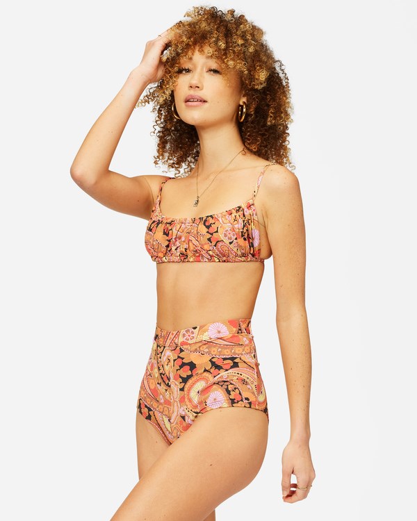 Billabong Lost In Time Avalon High-Waist Bikini Bottoms Multi | QHKET1056