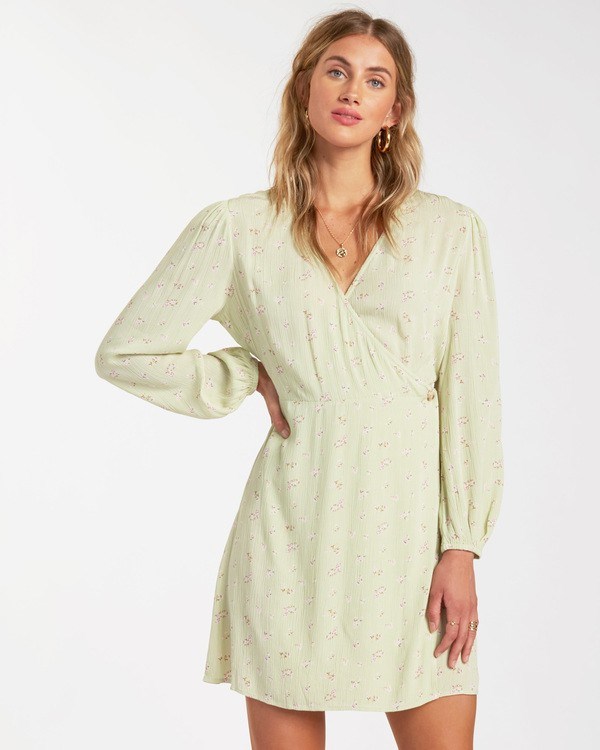 Billabong Lotta Love Dress Celedon Green | CZESP5340