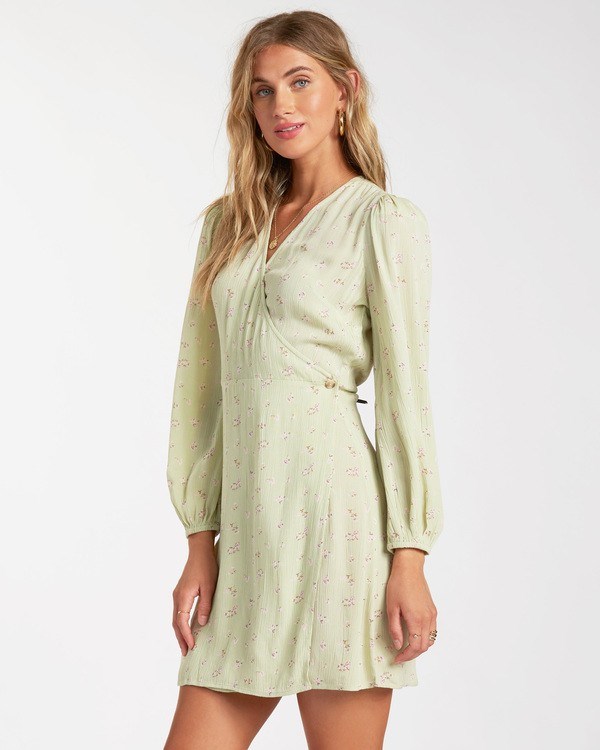 Billabong Lotta Love Dress Celedon Green | CZESP5340