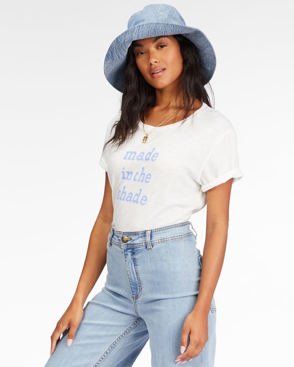 Billabong Made In The Shade Boyfriend T-Shirt Salt Crystal | FTHQS0643