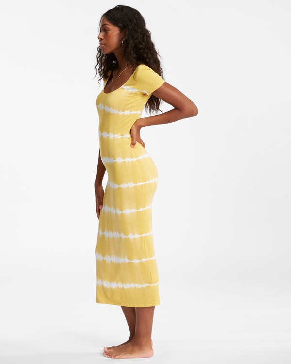 Billabong Mid Day Midi Dress Sunburst | NVEXM7623