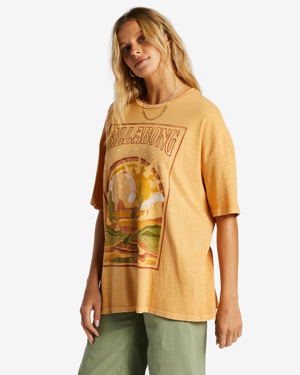 Billabong Midnight Ravers T-shirt Gold Dust | FJREZ0398