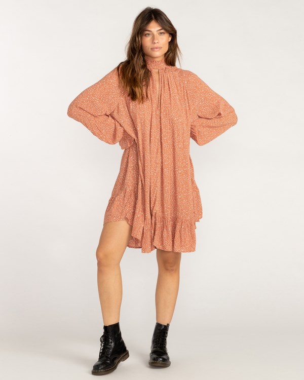 Billabong Morning Coffee Mini Dress Coconut | WBFVN8395