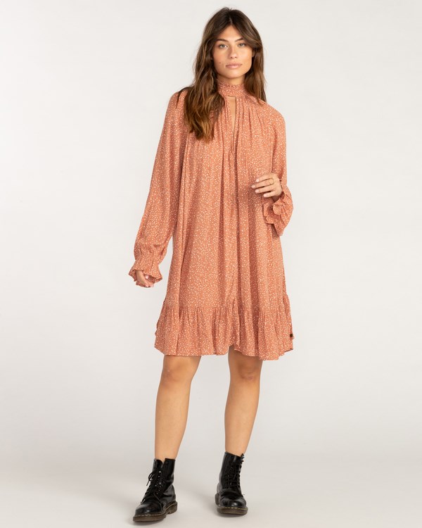 Billabong Morning Coffee Mini Dress Coconut | WBFVN8395