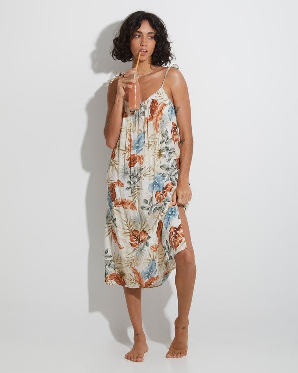 Billabong My Babylon Midi Dress Salt Crystal | DYOMT6301