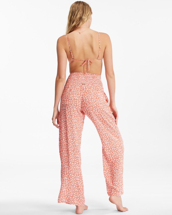 Billabong New Waves 2 Wide-Leg Pants Rose Clay | DCIRM5274