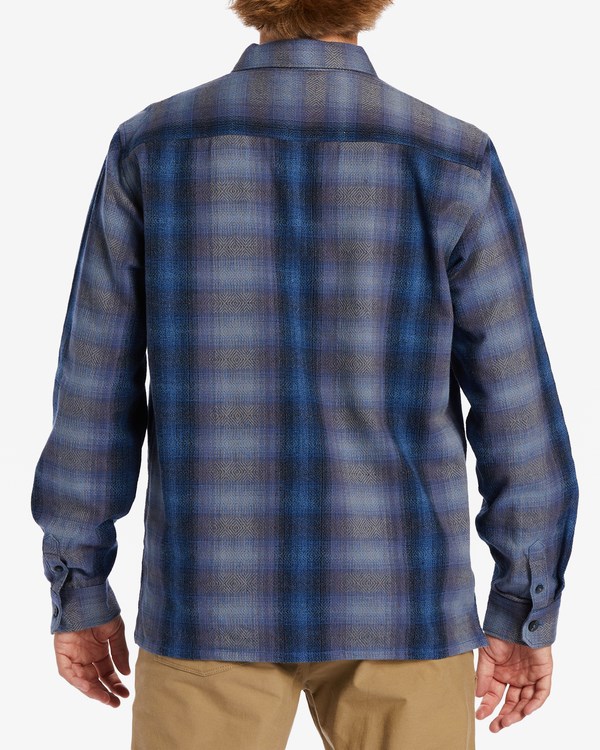 Billabong Offshore Jacquard Flannel Shirt Deep Blue | LWTXV5873