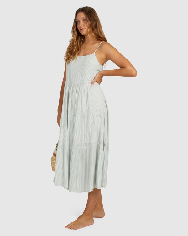 Billabong On The Beach Maxi Dress Teal | MUEIB0816