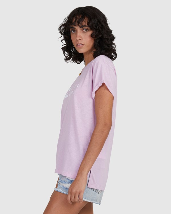 Billabong One Wave Burnout T-Shirt Orchid | GFJPZ5709