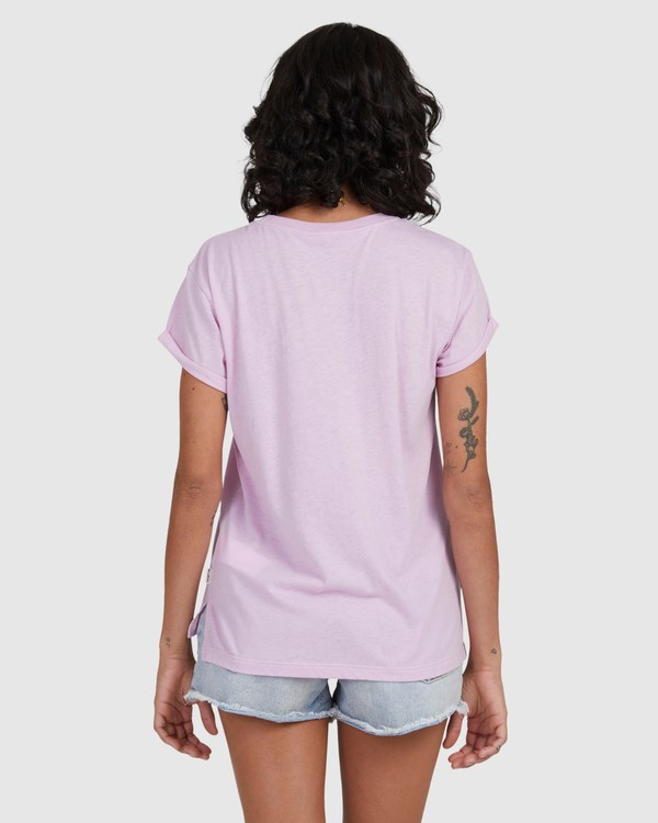 Billabong One Wave Burnout T-Shirt Orchid | GFJPZ5709