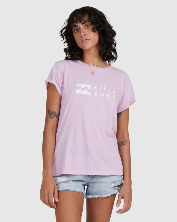 Billabong One Wave Burnout T-Shirt Orchid | GFJPZ5709