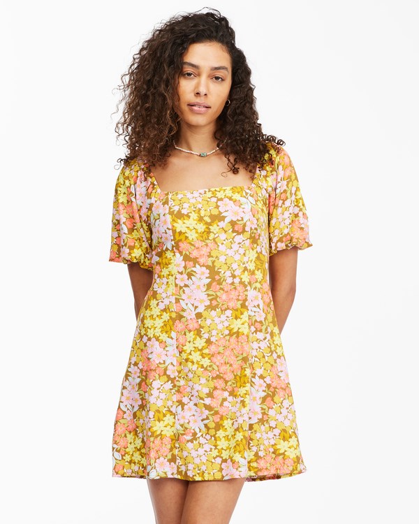 Billabong Paradise Mini Dress Moss | HMFCX1845