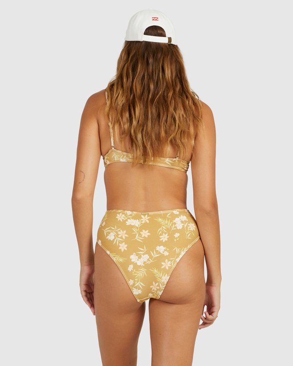 Billabong Piccolo Hi-Rise Maui Rider Bikini Bottoms Mustard Gold | YOFIT9487