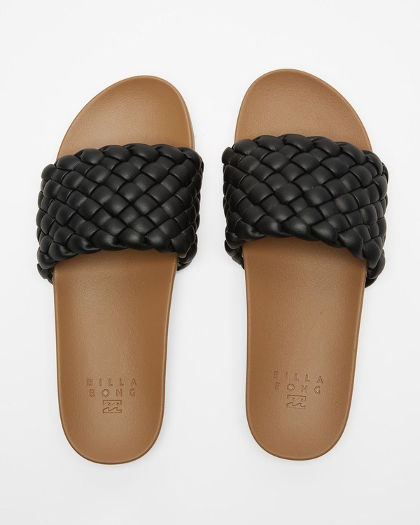 Billabong Playa Grande Slides Black | KLSDQ8460