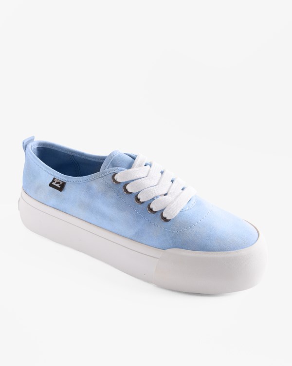 Billabong Puebla Canvas Platform Shoes Bliss Blue | IWQLF3847