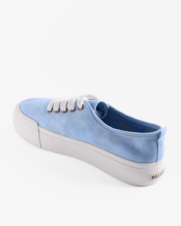 Billabong Puebla Canvas Platform Shoes Bliss Blue | IWQLF3847