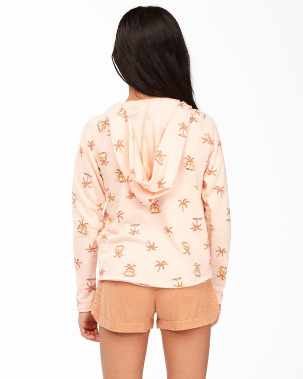 Billabong Rainbow Palms Pullover Hoodie Soft Pink | OJMUH8235