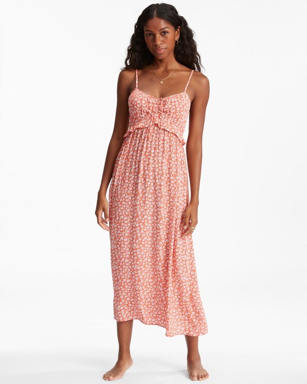 Billabong Rebel Heart Slip Dress Rose Clay | KBRPL1395