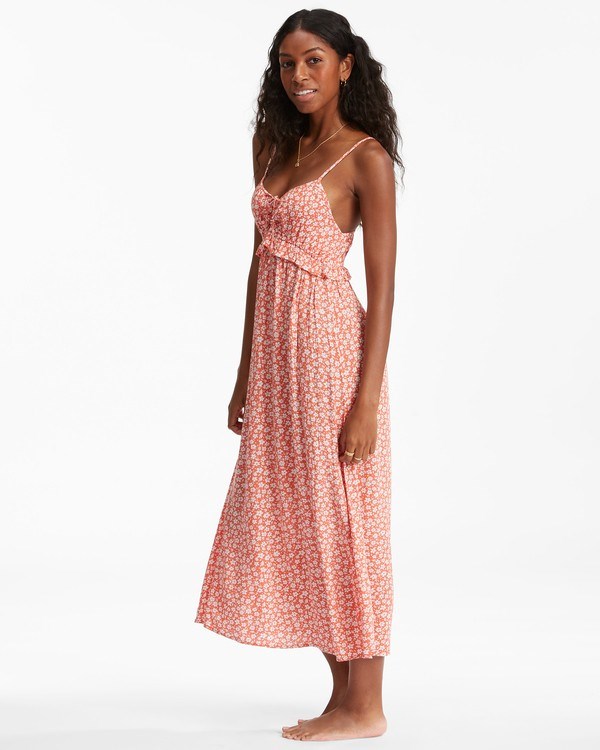 Billabong Rebel Heart Slip Dress Rose Clay | KBRPL1395