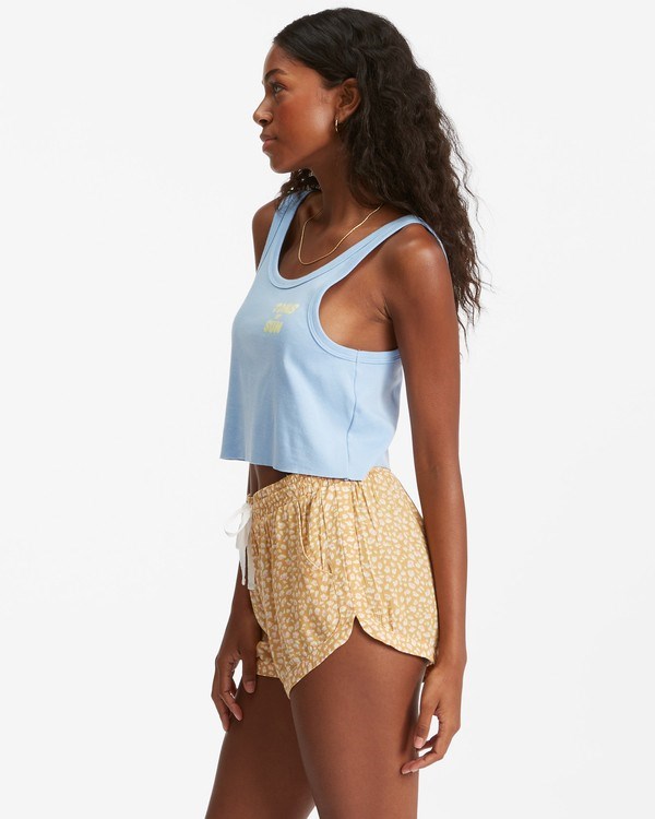 Billabong Road Trippin Crinkle Elastic Waist Shorts Light Sunset Gold | VCTOG6715