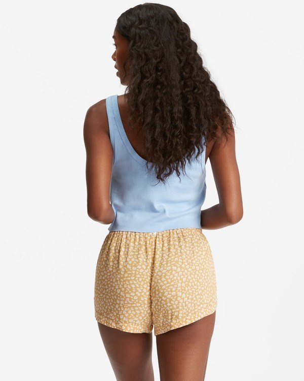 Billabong Road Trippin Crinkle Elastic Waist Shorts Light Sunset Gold | VCTOG6715