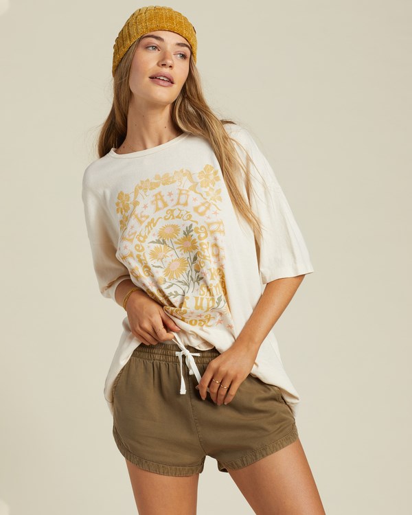 Billabong Road Trippin Elastic Waist Shorts Sage | ELNMP8690