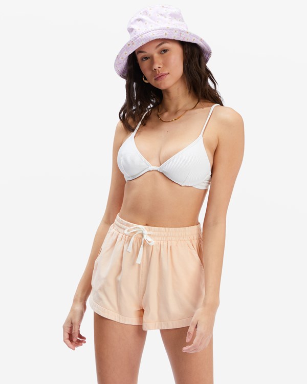 Billabong Road Trippin Elastic Waist Shorts Just Peachy | VJEOG9578