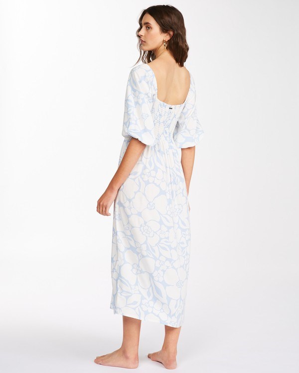 Billabong Salty Sea Midi Dress Rain Drop | AZOLJ4327