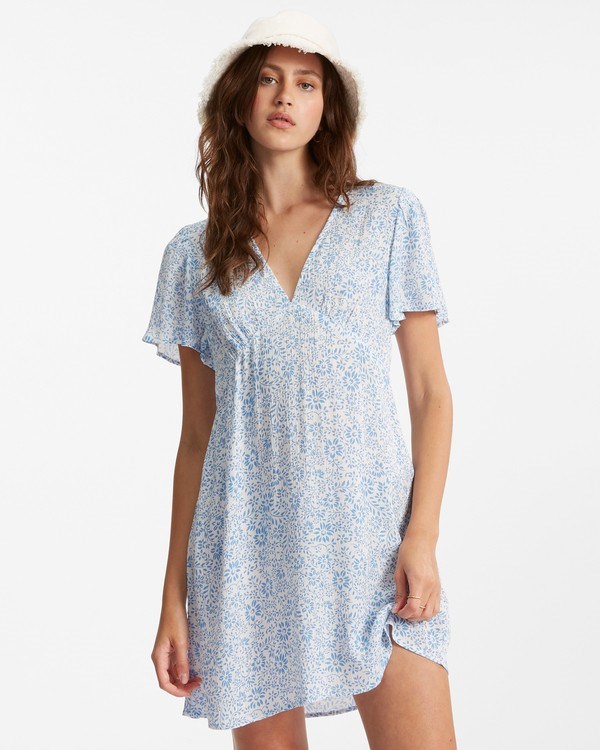 Billabong Short And Sweet Mini Dress Salt Crystal | EDSVU6470