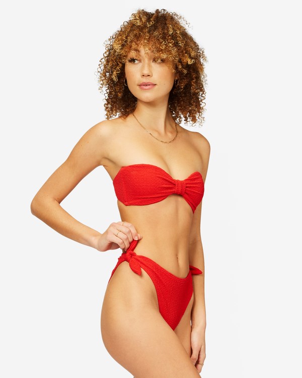 Billabong So Dazed Havana Skimpy Bikini Bottoms Red Velvet | BEHKP9426