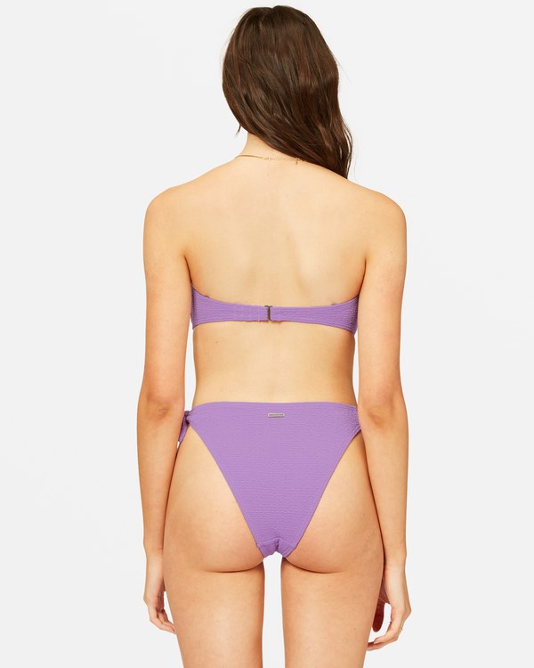 Billabong So Dazed Knotted Bandeau Bikini Top Ultra Violet | BKQRA9602