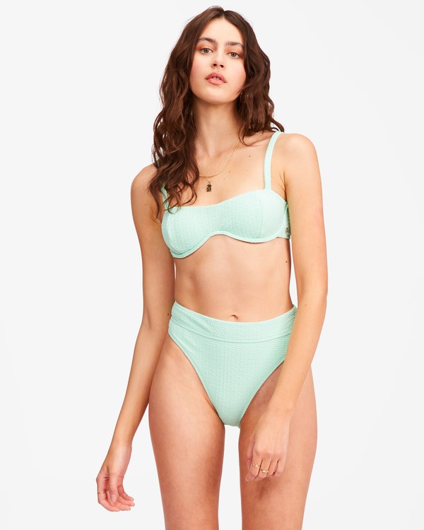 Billabong So Dazed Maui Rider High-Waisted Bikini Bottoms Spearmint | GXEFI5947