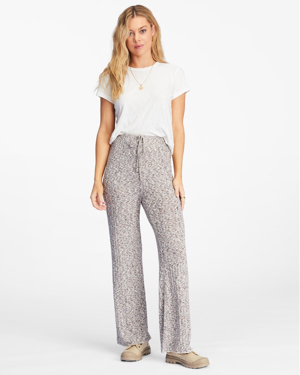 Billabong So Easy High-Waisted Wide-Leg Knit Pants Multi | TGZUV8961