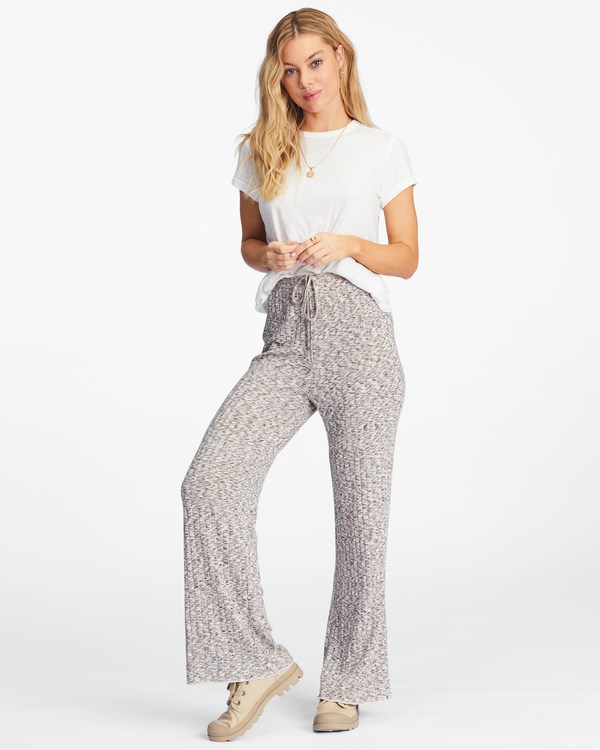 Billabong So Easy High-Waisted Wide-Leg Knit Pants Multi | TGZUV8961