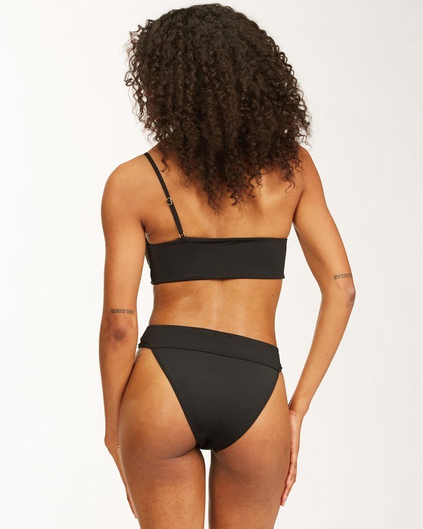 Billabong Sol Searcher Aruba Bikini Bottoms Black Pebble | TOJKC7169