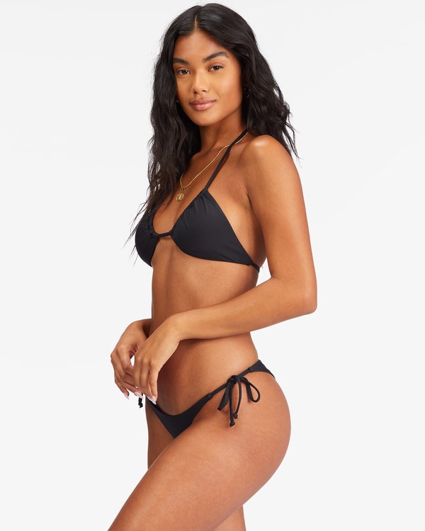 Billabong Sol Searcher Multi-Way Triangle Bikini Top Black Pebble | FEHVX0394