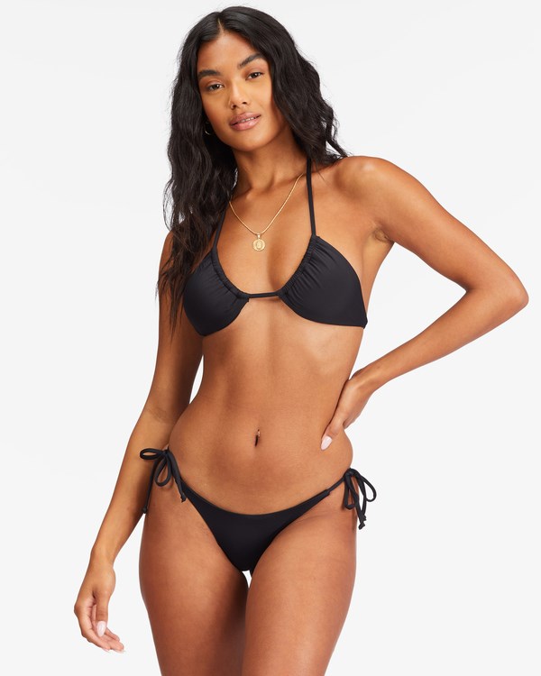 Billabong Sol Searcher Multi-Way Triangle Bikini Top Black Pebble | FEHVX0394