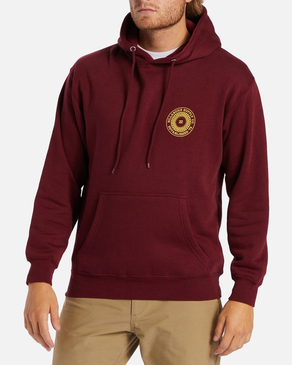 Billabong Solarotor Pullover Hoodie Burgundy | XNLDA3260