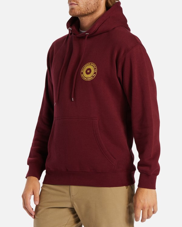 Billabong Solarotor Pullover Hoodie Burgundy | XNLDA3260