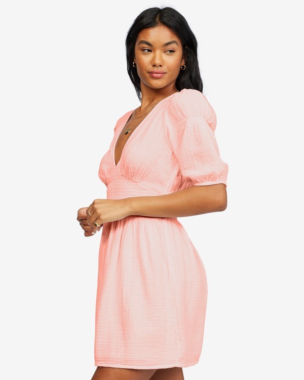 Billabong Spellbound Mini Dress Peachy Daze | EMQNU1497