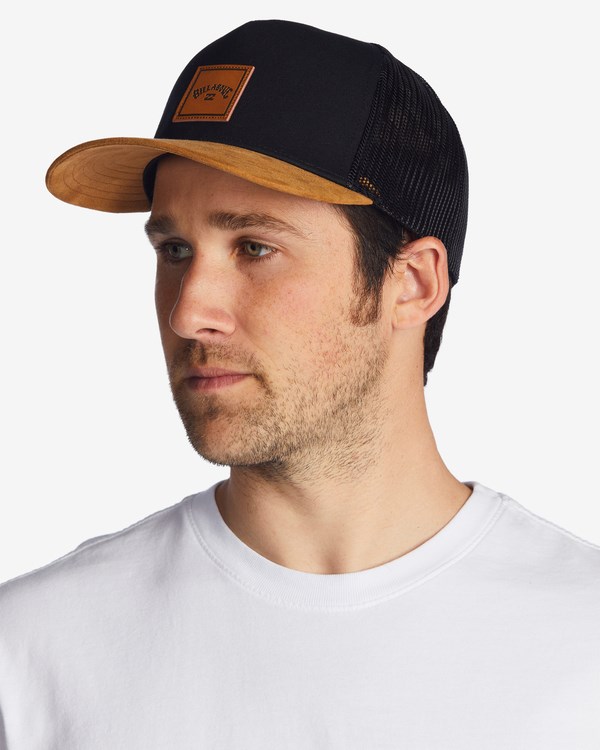 Billabong Stacked Trucker Hat Black/Tan | YRLHD5623