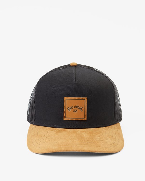 Billabong Stacked Trucker Hat Black/Tan | YRLHD5623