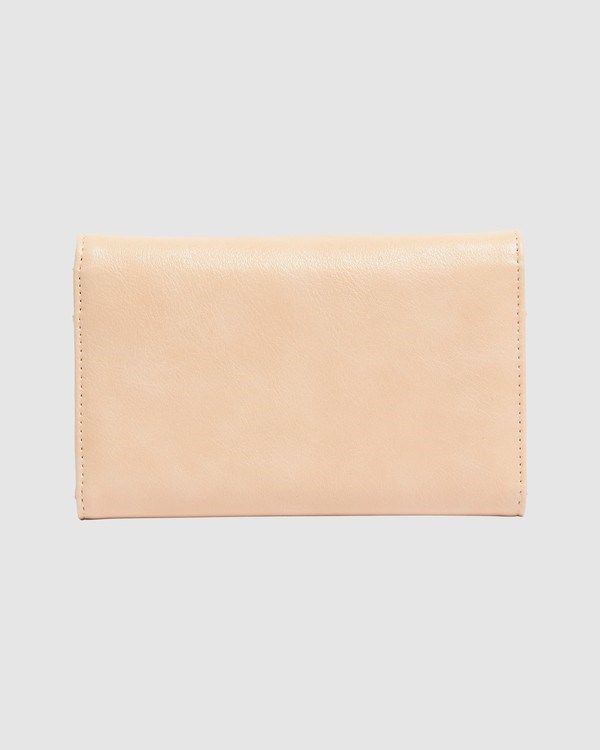 Billabong Stitch Up Tri-Fold Wallet Beige | GKFIH2397